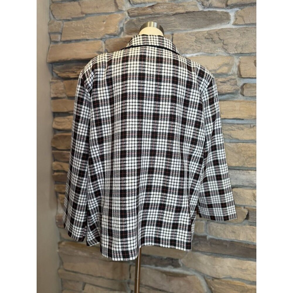 Vintage Womens Pablo Collection Double Breasted Plaid Blazer Sz 22WP Made In USA - Picture 4 of 9